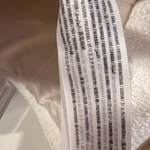 NWT Abercrombie & Fitch White Tweed Cropped Jacket Size Medium - Picture 5 of 5